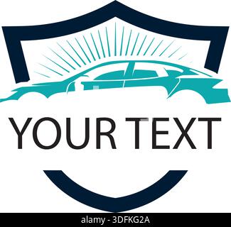 car and a shield Logo pro Vector Stock Vector