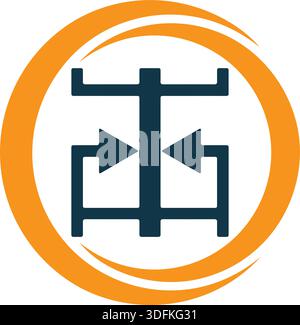 abstract circle logo design t icon vector Stock Vector