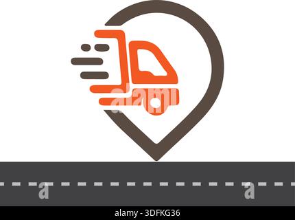 Car location delivery logo images illustration design Stock Vector