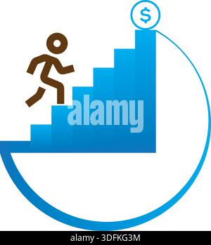 Career ladder vector icon Stock Vector