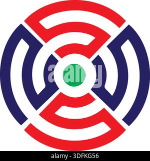 circle wifi logo design Stock Vector
