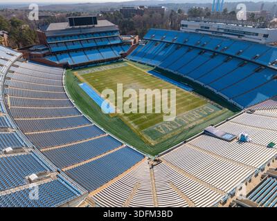 An aerial view of Kenan Stadium in Chapel Hill shows the historic UNC ...