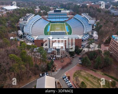 An aerial view of Kenan Stadium in Chapel Hill shows the historic UNC ...