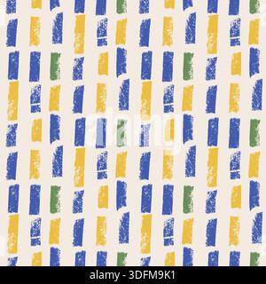 Small dash vertical lines seamless pattern. Pastel blue, green freehand summer coastal design. Abstract mediterranean amalfi surface geometric Italy m Stock Vector