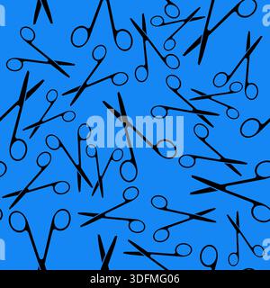 Scissors Seamless Background Pattern Vector Design Stock Vector