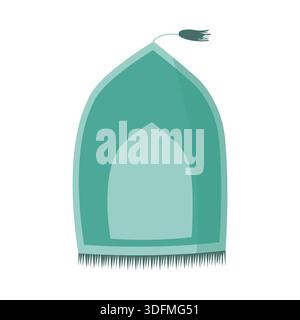 Minimal prayer mat illustration for Islamic Ramadan design Stock Vector