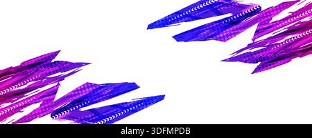 Modern and Minimalist Sport Background with Grunge Brush Strokes in Blue and Purple Gradient. Abstract Sports Cover or Poster Design Stock Vector