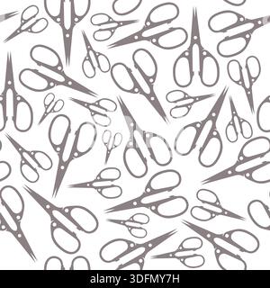 Pattern with scissors on white background. vector illustration Stock Vector