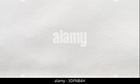 White leather canvas as background, luxury material texture. White genuine cow leather of the sofa texture and background Stock Photo