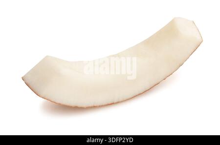 sliced coconut path isolated on white Stock Photo