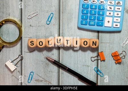 text showing inspiration selling solutions with computer Stock Photo