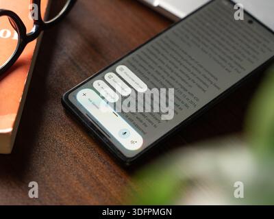 Google Gemini logo is displayed on the screen of a smartphone, in Bangalore, India, on January 14, 2026 Stock Photo