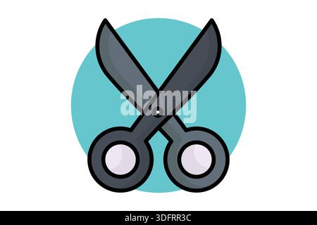 Crafting icon. colored outline icon style. icon related to cut. creativity elements vector illustration Stock Vector