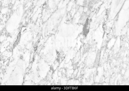 High-resolution texture of authentic white Carrara marble. Natural stone surface with elegant grey veining, perfect for architectural design and luxur Stock Photo