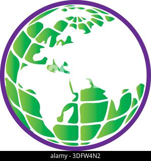 round earth logo design business logo designer vector design logo Stock Vector
