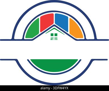 nursing home logo design home care elderly logo vector illustrations Stock Vector