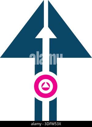 Upload up arrow logo design Free Vector Stock Vector