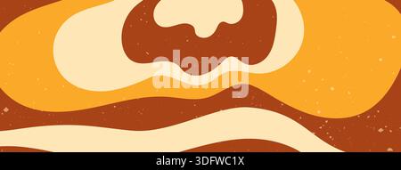 Zebra groovy color abstract horizontal banner.  Stock Vector