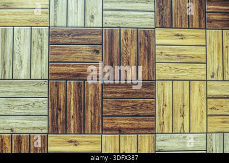 Ceramic Floor Tiles, Wood Pattern, Wood Background, Floor Texture Stock Photo