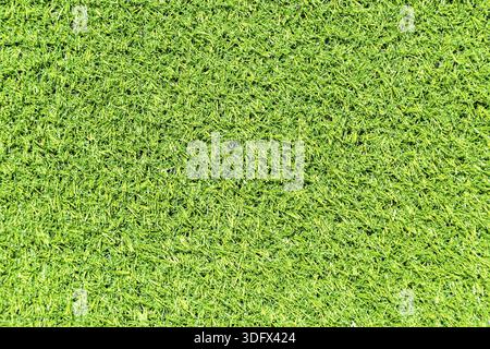 Decorative artificial green grass as background texture Stock Photo