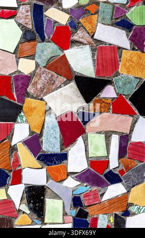 Abstract multicolored ceramic mosaic texture as background Stock Photo