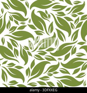 Ornate Seamless Leaf Pattern Vector Design Stock Vector