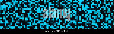 Pixel Pattern Digital Noise Grid Background Dot Texture, Tech Square Mosaic BG Geometric Backdrop, Arcade Cyber Glitch Effect, Retro Y2K 8bit 16bit Stock Vector