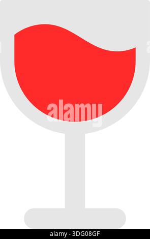 Wine glass icon. Alcoholic beverage icon. Stock Vector