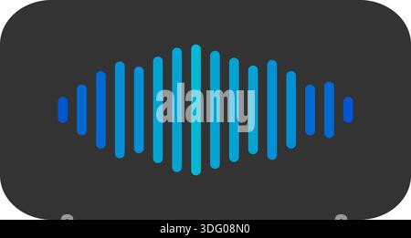 Equalizer icon. Icon with a blue equalizer. Stock Vector