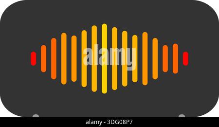 Equalizer icon. Icon with an orange equalizer. Stock Vector