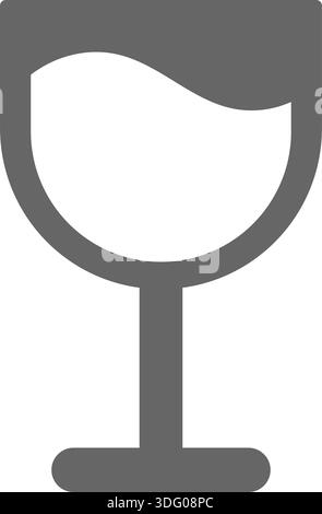 Monochromatic icon of an alcoholic beverage. Stock Vector