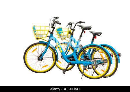 Electric bicycle isolated on white background Stock Photo