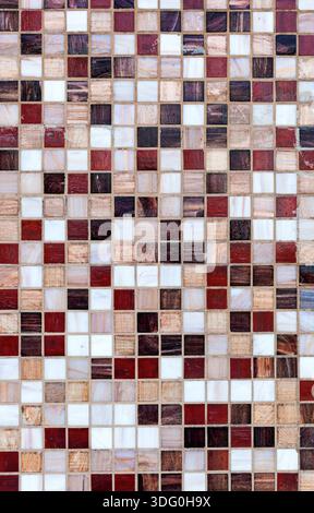 Ceramic glass colorful tiles mosaic composition pattern background Stock Photo