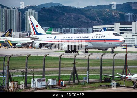 China Airlines Cargo Boeing 747 airliner jet plane B-1864 at Kai