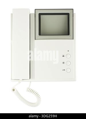 Internal video intercom isolated on white background Stock Photo