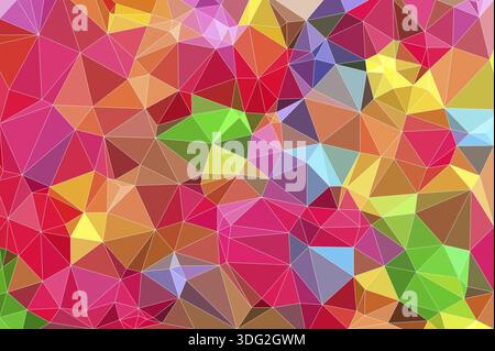 Bright colors background low poly technique illustration Stock Photo