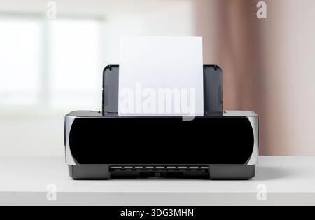 printer on the table Stock Photo