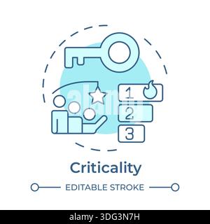 Criticality soft blue concept icon Stock Vector