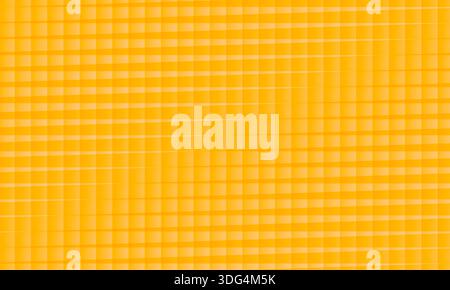 Abstract geometric yellow background with square shapes halftone texture. Vector illustration Stock Vector