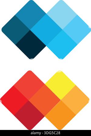 Cubes Host is a logo that can be used for hosting companies, software development companies and applications in studios and design agencies Stock Vector