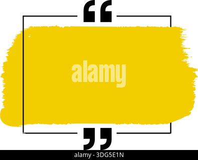 Square balloon with perspective effect, colorful brush-style background, and quotation marks inside. Stock Vector