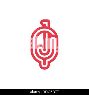 Versatile JQ QJ Monogram Logo for All Industries Stock Vector