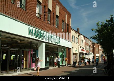 Macclesfield, Mill Street in town centre. - Macclesfield, United Kingdom : May 2022 Stock Photo