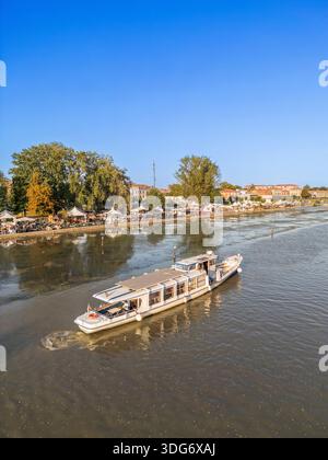 the Nena boat, dock, Ferrara, Emilia-Romagna, Italy Stock Photo