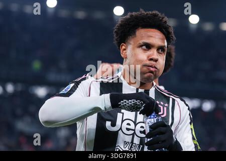 Weston McKennie of Juventus FC looks on during the Serie A football ...