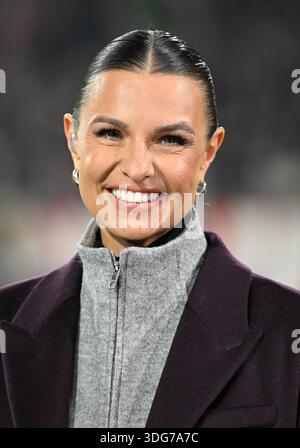 Moderator Laura Wontorra (DAZN) Munich, April 15, 2026, Football, UEFA ...