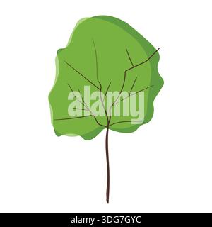 Doodle trees. Isolated black and white icons on white background. Spring tree for your design. Vector symbol sign. Plants, landscape design. Eco idea Stock Vector