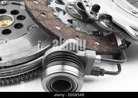 Car engine clutch isolated on white background Stock Photo