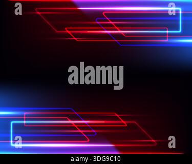 Dynamic red light trails with neon glow create abstract speed effects ...