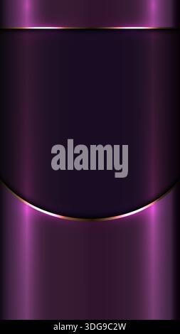 luxury purple metallic background with glowing gold and sleek curves, premium geometric templates for elegant brand identity Stock Vector
